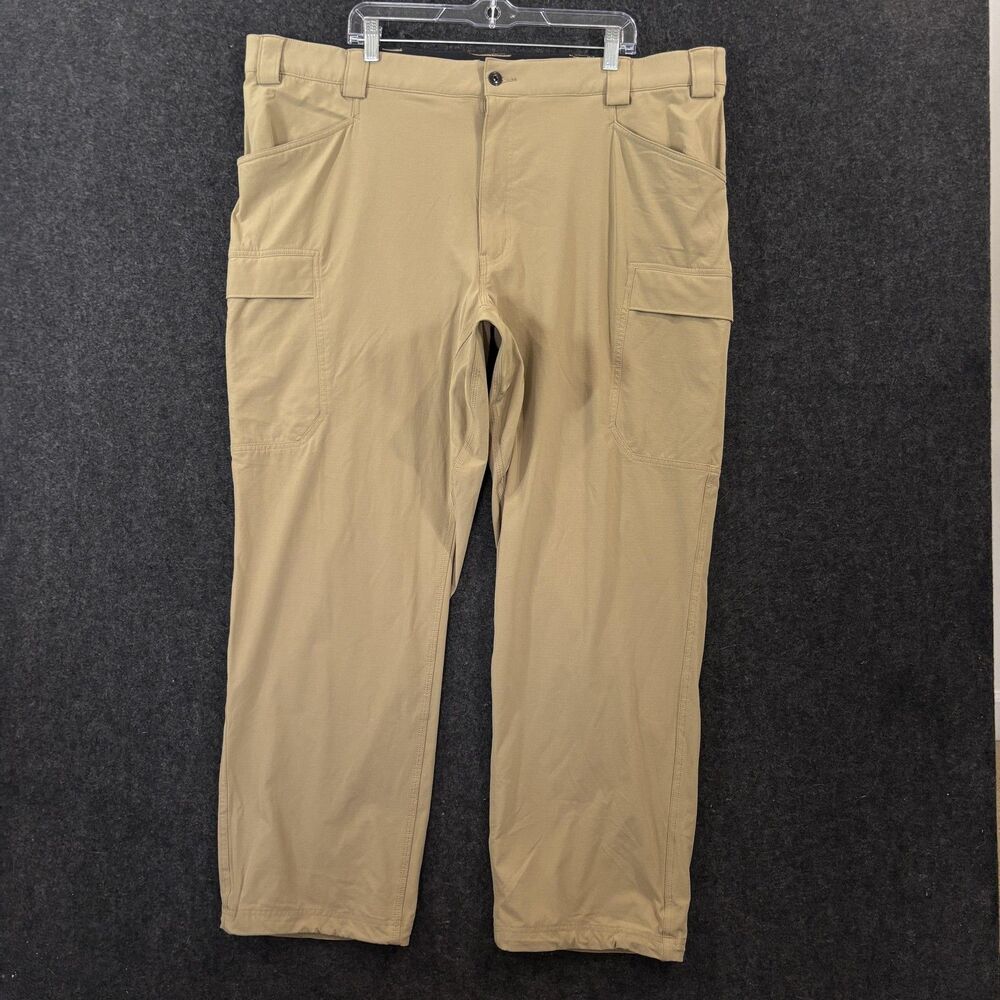 Duluth Trading Armachillo Flex Cargo Pants Men's 46x32 Khaki Stretch Relaxed Fit